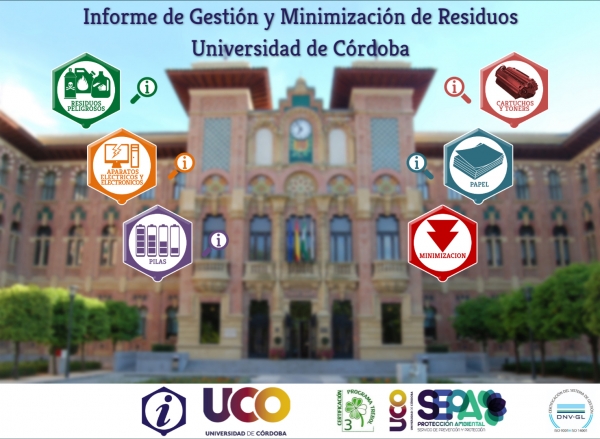 El Servicio de Protección Ambiental publica su informe anual sobre gestión de residuos en la Universidad de Córdoba
