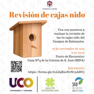 El Aula de Sostenibilidad y SEO-Birdlife organizan la revisión de las cajas nido del Campus de Rabanales