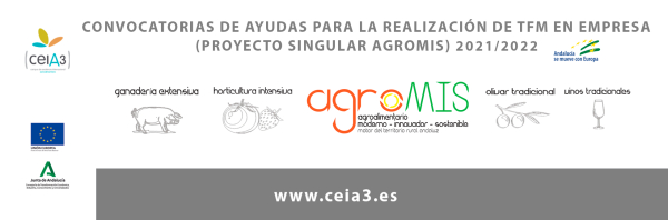 El ceiA3 convoca nuevas ayudas para la realización de TFM en empresas en el marco del Proyecto Singular AgroMIS