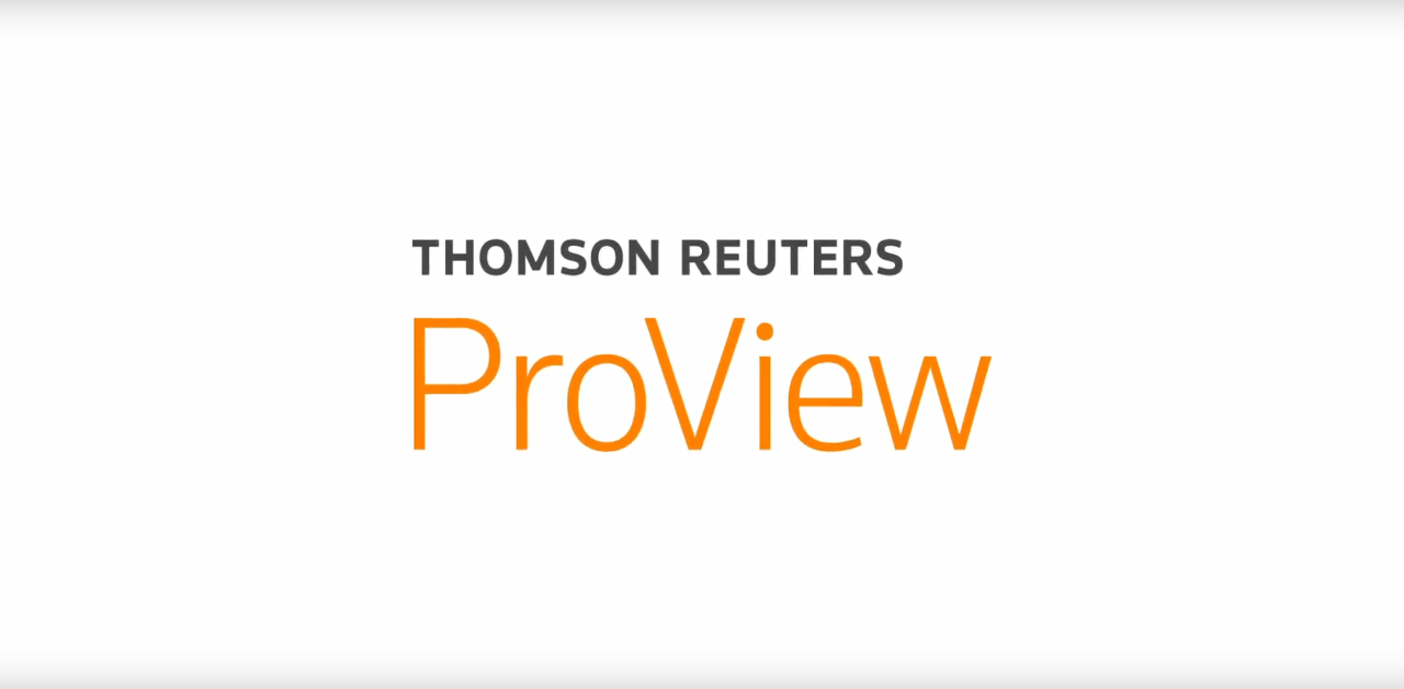 thomson and reuters proview