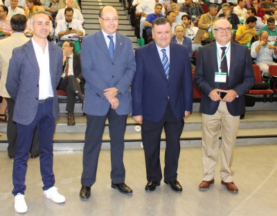 De izquierda a derecha, Jose M. Lacarte, A.Cubero, F. Zurera y D. Barranco
