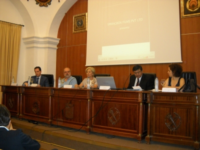 De izq a dcha:Juan de Dios Torralbo, Bernd Dietz, Carmen Galán, Sunil Lal y Antonia Navarro