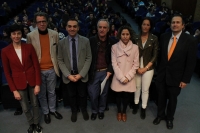 Autoridades en la presentación de OrientaUCO en el Conservatorio Superior de Música Rafael Orozco