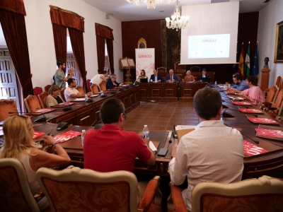 Un momento de la presentación del Foro Único al Consejo de Alcaldes y Alcaldesas de la provincia de Córdoba