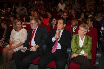 De izquierda a derecha,  Mª Jesús Serrano, José Manuel Roldán, José Antonio Nieto y Elenba Víboras