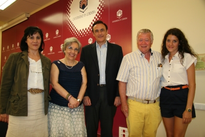 De izquierda a derecha, Gloria Priego de Montiano, Mª José Porro, José Carlos Gómez Villamandos, José Cosano y Luisa López Nogales