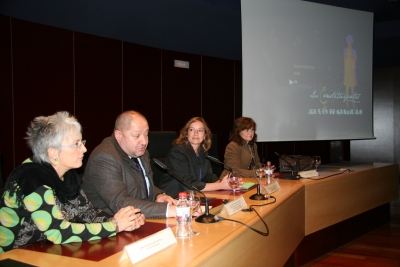 De izqda. a dcha, Oliva Acosta, Manuel Torralbo, Anabel Carrillo y Carmen Calvo