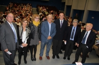Foto de familia de autoridades asistentes a la inauguracin del nuevo curso de la Ctedra de Flamencologa