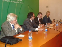 De izq a dcha, Jose Maria Valls, Ramón López, Jose Manuel Roldán y Jose Manuel Sánchez Ron