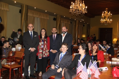De izquierda a derecha, José Albert, Ana Fernández, Alfonso Zamorano y Manuel Torres en la apertura de UCOMUN 