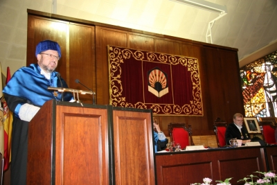 El director general de universidades de la Junta de Andalucía, Manuel Torralbo, en un momento de su intervención