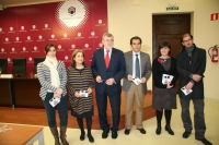 Jos Manuel Roldn, Jos Antonio Nieto, Lola Fernndez, Ana Anguita, Alfonso Alba y M Dolores Muoz en la presentacin del Premio