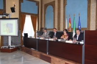 De izquierda a derecha, Juan Pedro Monferrer, José Carlos Gómez Villamandos, Lourdes Armesto y Juan Antonio Devesa, durante la presentación.