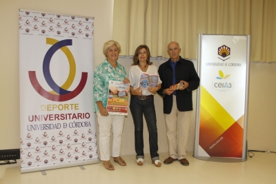 Esperanza Jaqueti, Rosario Mrida y Jos Matas en la presentacin del Plan Deportivo 2015/16
