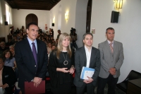 De izda. a dcha., José Carlos Gómez Villamandos, Mar Arteaga, Vicente Vallés y Miguel Pino 