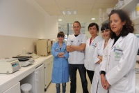 El equipo de investigación de Rosario López en las instalaciones del Imibic