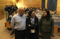 Francisco Urbano, director del SCAI, Teresa Roldán, vicerrectora de Investigación, y Ana Molina, directora del SAEX