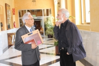 Edgar Montiel y Raúl Fornet conversan en el Rectorado de la Universidad de Córdoba
