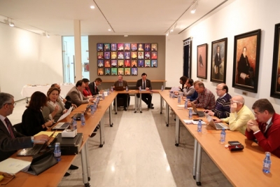 Un momento de la reunión de la Comisión Sectorial de I+D+i de las universidades públicas andaluzas que preside el rector de la UCO