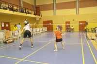 Un partido de badminton de los Juegos Universitarios Europeos celebrados en Córdoba
