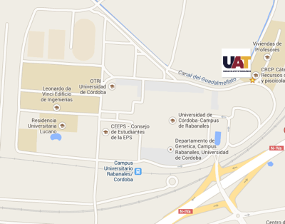 Plano ubicación U.A.C.D.S. en Campus de Rabanales